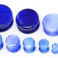 Imitation Blue Cats Eye Glass Plugs for Stretched Ears & Other Stretched Piercings