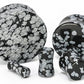OBSIDIAN SNOWFLAKE Stone Double Flare Plugs 10g - 1" - Price Per 1