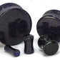 10g - 1" Blue Goldstone Glass Double Flare Plugs