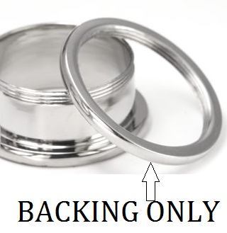 BACKING ONLY For Threaded Tunnels 10g to 1" - Price Per 1 - Monster Steel