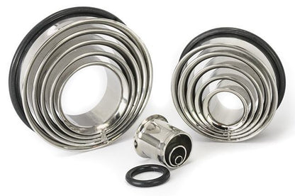 MULTI TUNNEL Stainless Steel Single Flare Earlets 8mm up to 50mm - Price Per 1 - Monster Steel