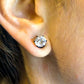 18g Prong Set 6mm Jewel PVD Black Threaded Stud Earring — Price Per 1