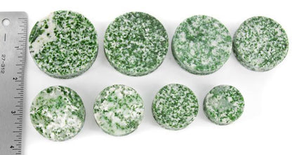 EMERALD Green Double Flare SOLID Plugs 28mm - 50mm - Price Per 1 - Monster Steel