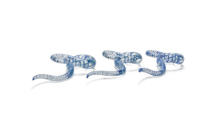 Curls and Loops Glass Hanger Style Blue/Clear Price Per 2 - Monster Steel