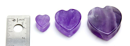 Heart AMETHYST STONE Plug Price Per 1 - Monster Steel