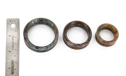 Red Agate Stone Double Flare Tunnel – Price Per 1