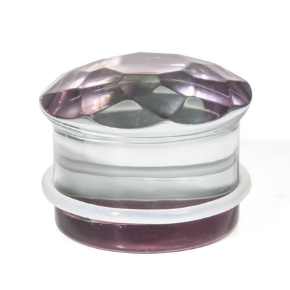 Purple Faceted Single Flare Glass Plug