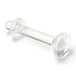 14g Hard Plastic Acrylic Labret Retainer - Lip Hide em - Monster Steel