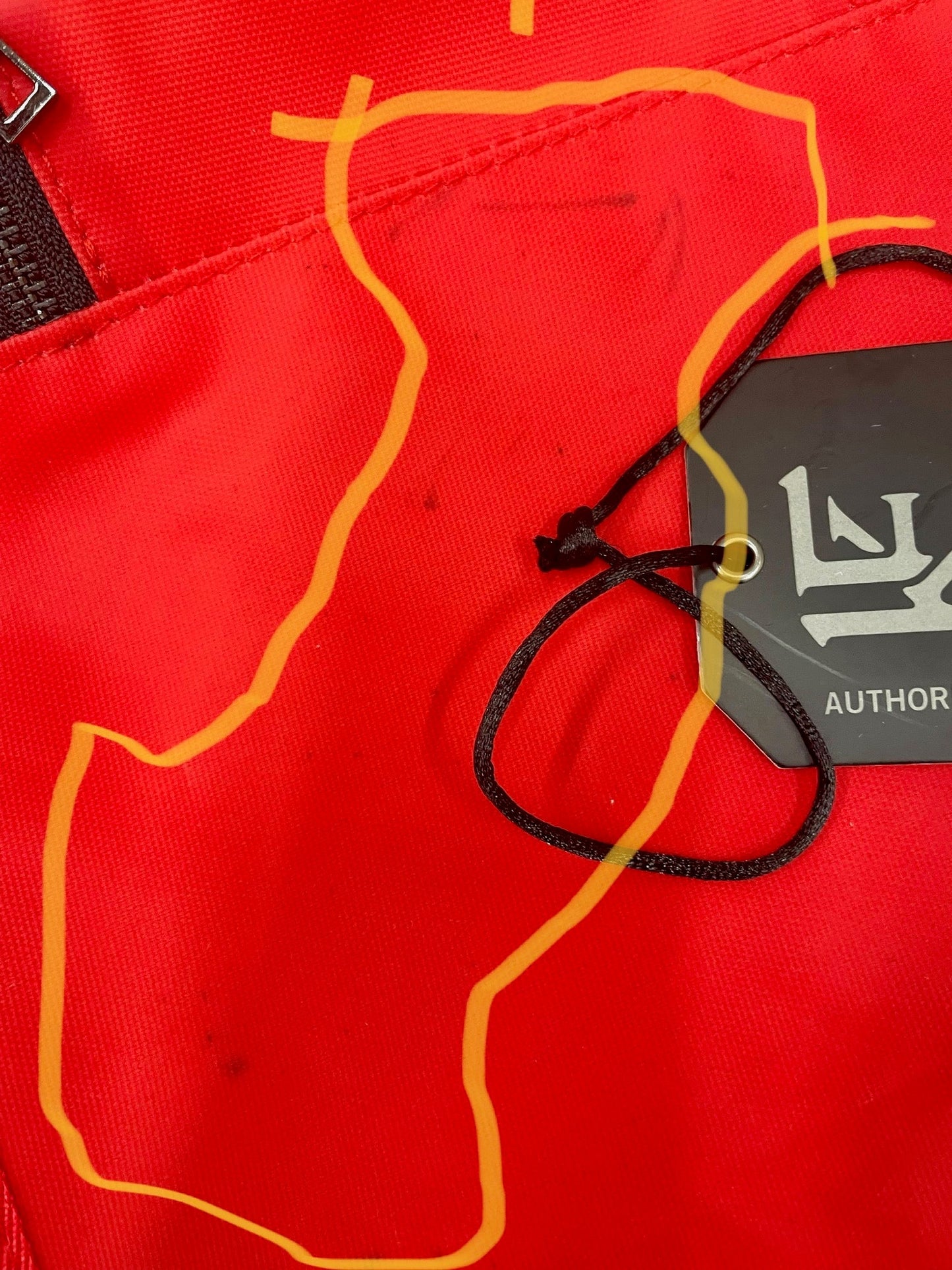 Knife & Flag Non-Porous Core Apron — Red — Minor Blemish - Painful Pleasures