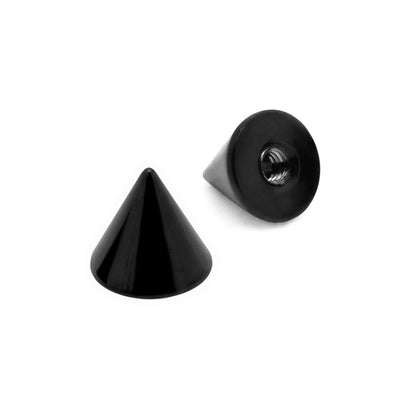 14g-12g Externally Threaded PVD Black Titanium Cone — Price Per 1 - Monster Steel