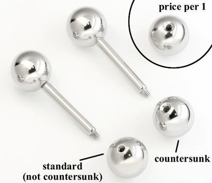 12g Stainless Steel Counter Sunk, Counterbored Balls in Various Sizes - Price Per 1 - Monster Steel
