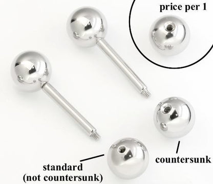 10g Stainless Steel Counter Sunk, Counterbored Balls in Various Sizes - Price Per 1 - Monster Steel