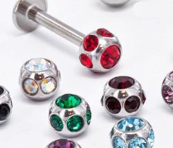 14g–8g Disco Jewel Steel Ball — Price Per 1 - Monster Steel