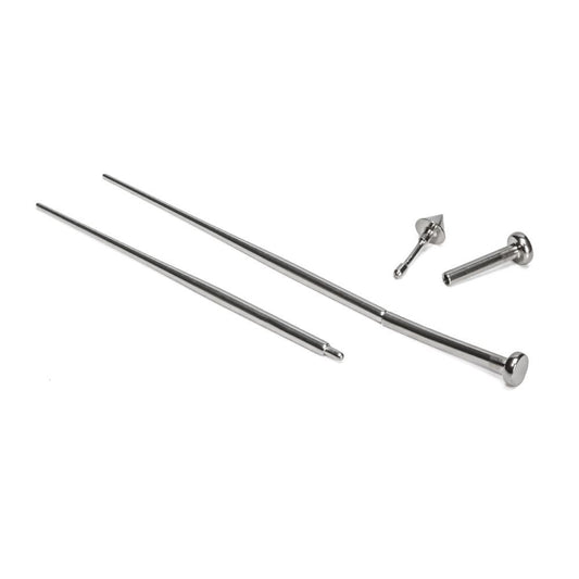 Stainless Steel 1" Pin Taper for 18g Internally Threaded or Threadless Jewelry - Monster Steel