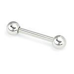 18g Externally Threaded Stainless Steel Straight Barbell - Monster Steel