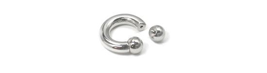 4g Stainless Steel Circular Barbell - Ball Off