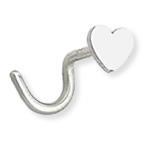 18G STEEL HEART NOSTRIL SCREW NOSE RINGS - Monster Steel