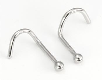 20g Steel Nostril BALL Jewelry - Nose Screw - Monster Steel