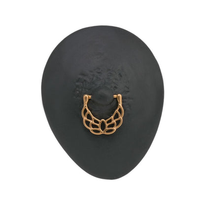 14g Gold-Plated Nipple Clicker with Spreading Wings Design — Clicker Mechanism