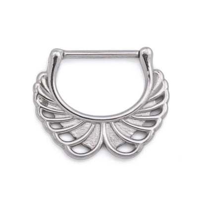 14g Soaring Wings Steel Nipple Clicker — Price Per 1 - Monster Steel