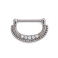 14g Micron Bead Crystal Jewel Steel Nipple Clicker