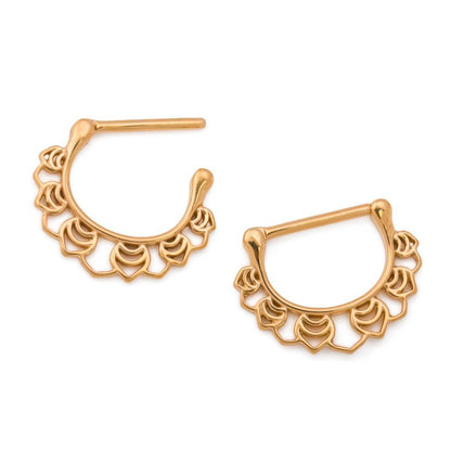 14g Gold-Plated Nipple Clicker with Bumblebee Design