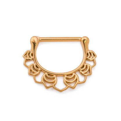 14g Bumblebee PVD Gold Steel Nipple Clicker — Price Per 1