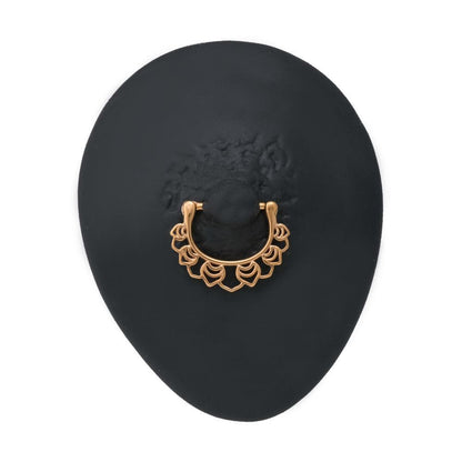 14g Gold-Plated Nipple Clicker with Bumblebee Design