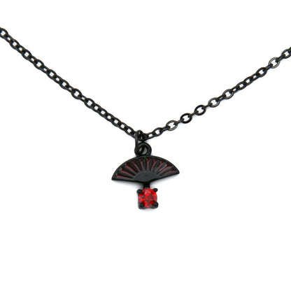 14g Oriental Fan Black PVD Tiered Chain Nipple Jewelry — Price Per Set - Monster Steel