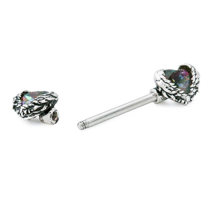 14g 9/16” Seraph Wing Heart Steel Nipple Barbell