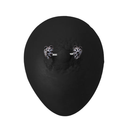 14g 1/2” PVD Black Anatomical Hearts Steel Nipple Barbell — Price Per 1 (threading)
