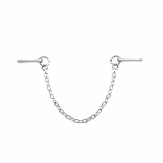 20g 1/4” Steel Ball Nose Bones with Chain - Monster Steel