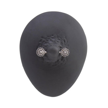 14g 9/16” Geometric Sunflower Steeel Nipple Barbell — Price Per 2 (Unscrewed)