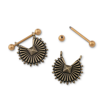 14g Aztec Sun Rays Nipple Shield Jewelry — Price Per 1