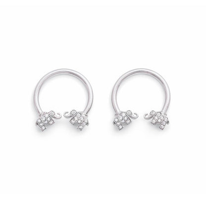 14g 1/2” Square Jeweled Elephant Circular Barbell — Price Per 1 (threading)