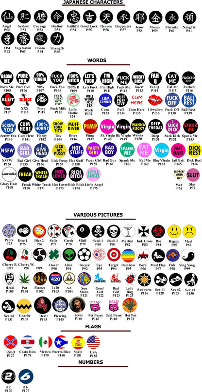 Mixed Logo Captive Bead Ring Words