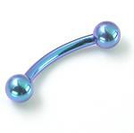 16g Titanium Bent Barbell with Titanium Balls - Monster Steel