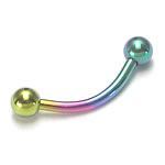 18g Titanium Bent Barbell - Top Grade Titanium Eyebrow, Rook, Tragus Jewelry - Monster Steel