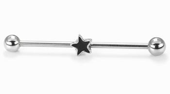 14g 1.5" Star Industrial Barbell - Monster Steel