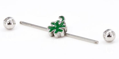 16g 1 3/8” Shamrock Industrial Barbell- Balls Removed