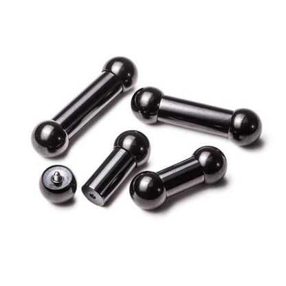 00g Black PVD Coated Steel Internal Straight Barbell - 1/2â to 1â - Monster Steel