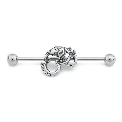 14g 1-1/2” Elephant Ohm Industrial Barbell - Monster Steel