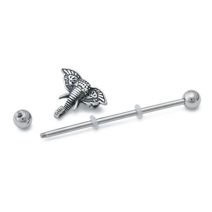 African Elephant Head Industrial Barbell