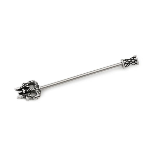 14g 1-1/2" Poseidon's Trident Industrial Barbell - Monster Steel