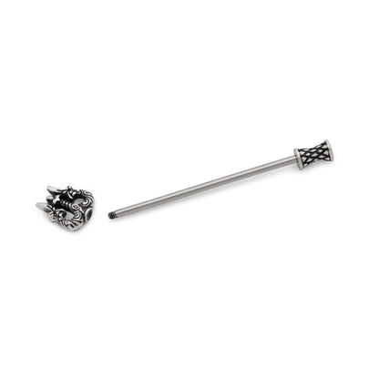 14g 1-1/2" Poseidon's Trident Industrial Barbell (threading)