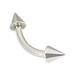 14G  BENT BARBELL WITH CONES - Monster Steel