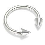 14g Spike Cone Circular Steel Barbell - Monster Steel