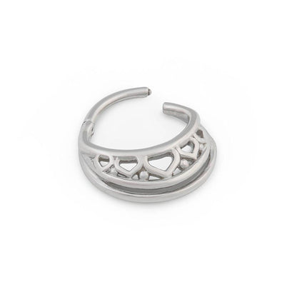 16g Simple Maori Band Steel Septum Clicker - Monster Steel