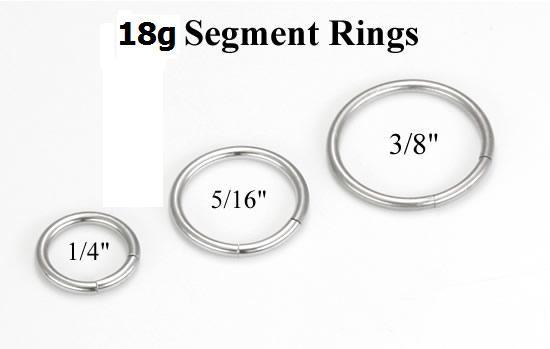 18g Steel Segment Ring