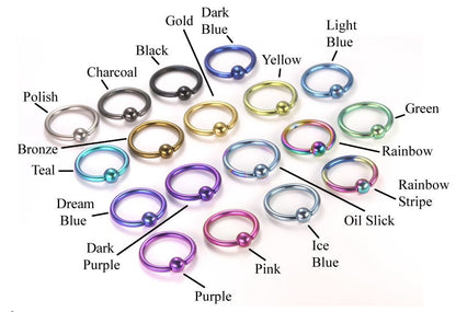 14g Externally Threaded Titanium Jeweled Ball - 4mm or 5mm - Price Per 1 - Monster Steel